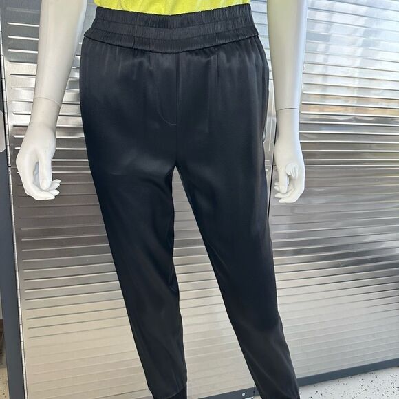 DKNY Black Satin Pull On Joggers XS Petite - Picture 2 of 10